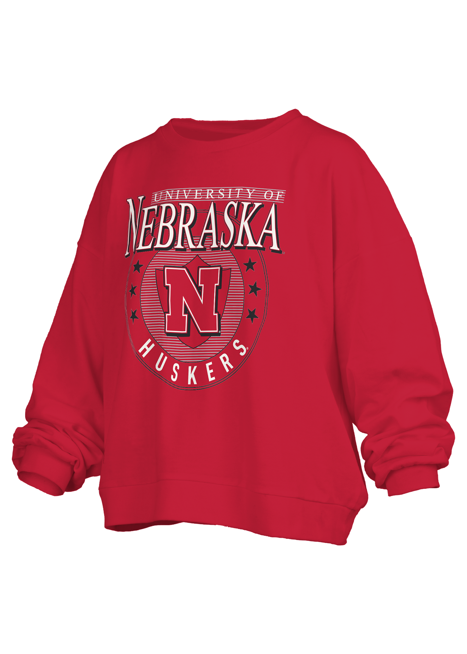 Women's Nebraska Huskers Preppy Seal Oversized Sweatshirt