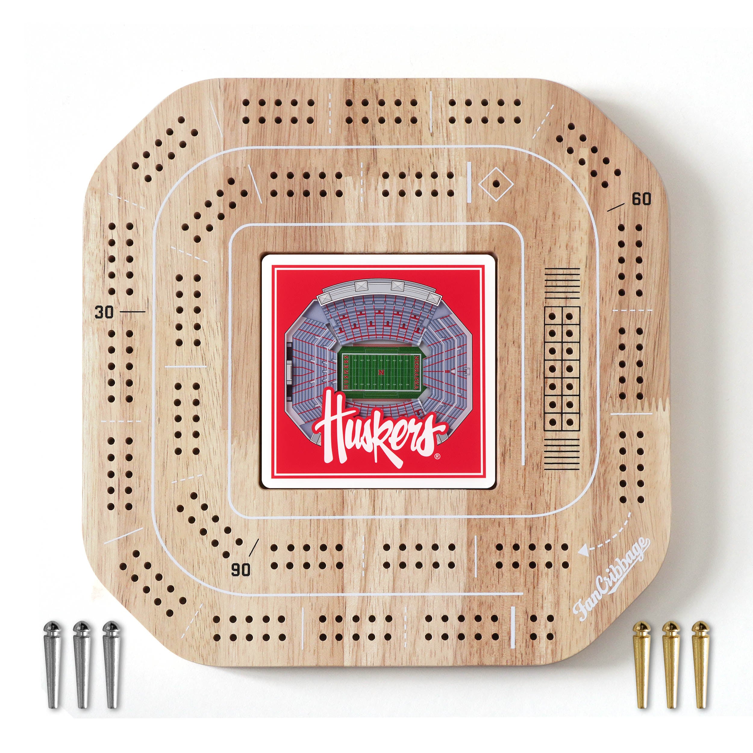 Stadiumview 3D Fan Cribbage - Nebraska Cornhuskers