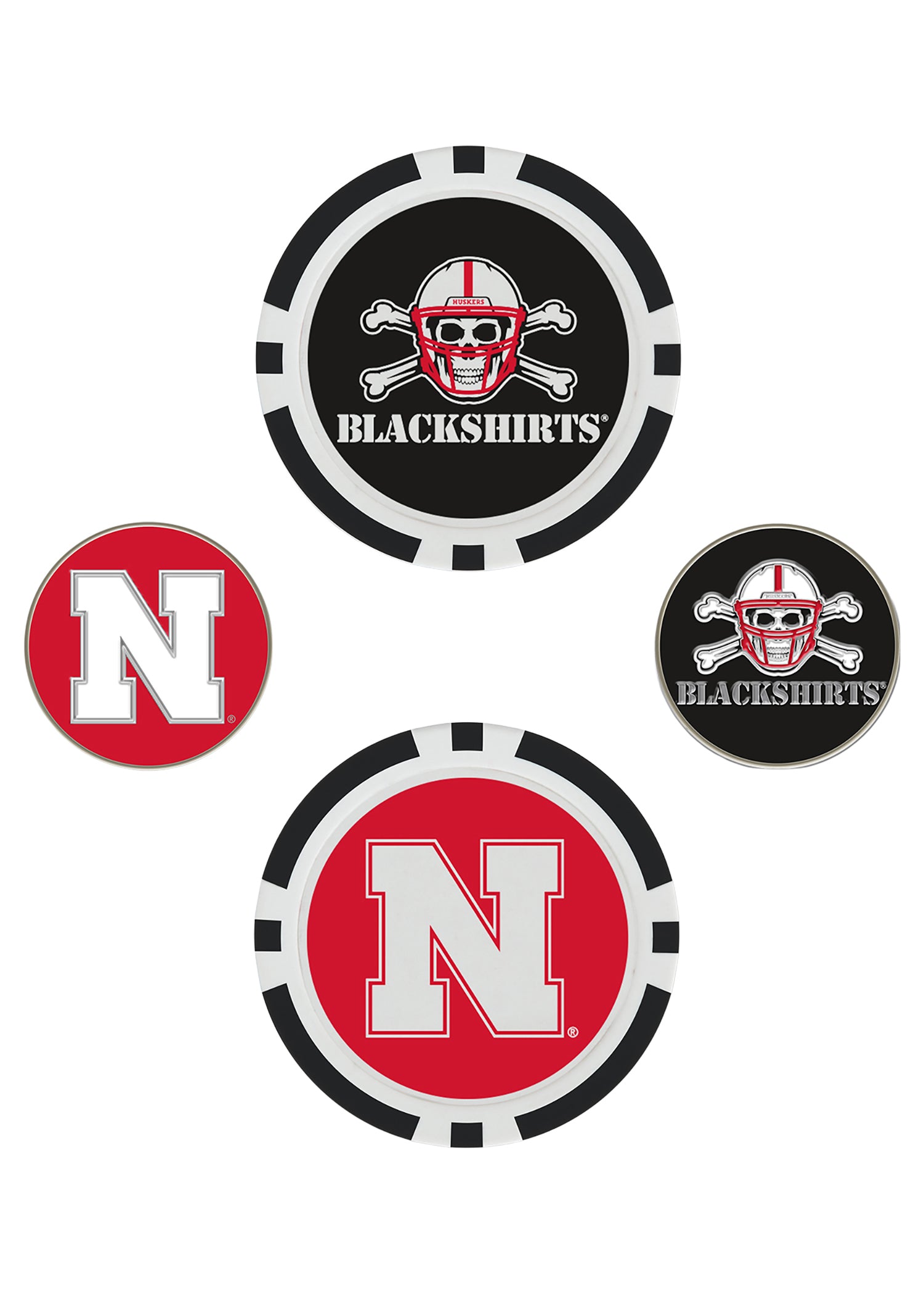 Nebraska Huskers Blackshirts Ball Marker Set 4pc