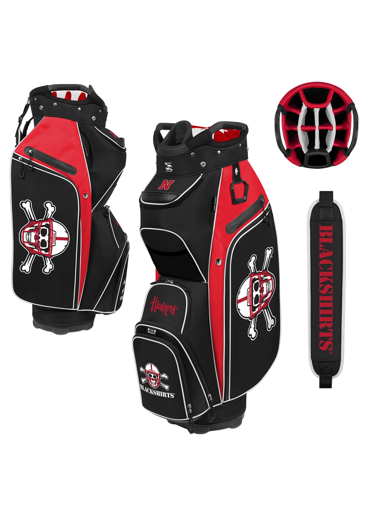Nebraska Huskers Blackshirts Bucket III Cooler Cart Golf Bag