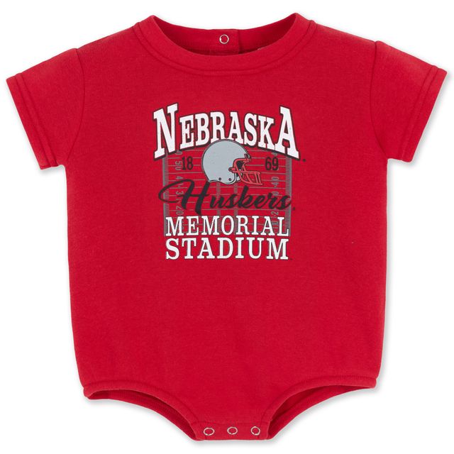 ZooZatZ Infant Girls Field Bubble Onesie-Red