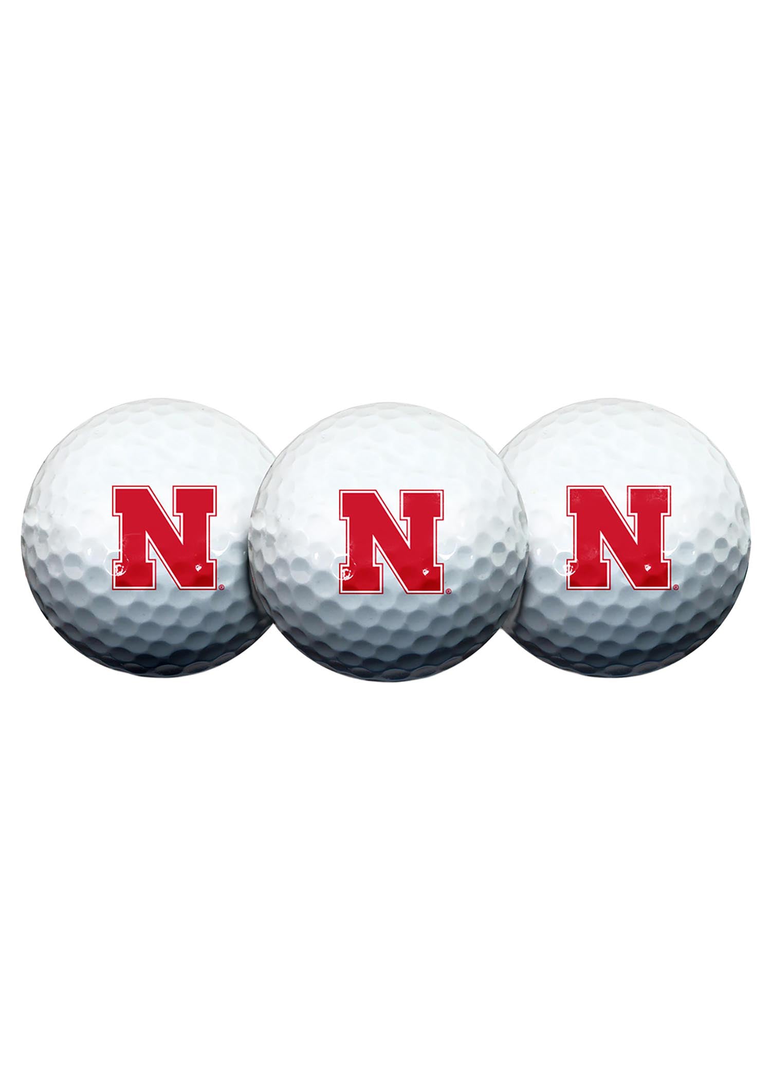 3pk Husker Golf Balls - White - Block N