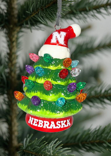Nebraska Cornhuskers Light Up Tree Ornament Ornament 4in