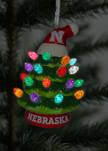 Nebraska Cornhuskers Light Up Tree Ornament Ornament 4in