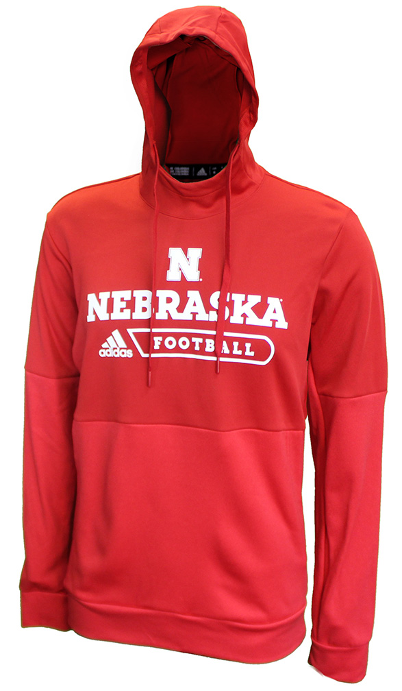 Adidas 2021 Nebraska Authentic Locker Pullover Hoodie Red