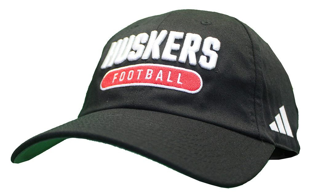 Adidas Nebraska Football Coaches Sideline Slouch Black