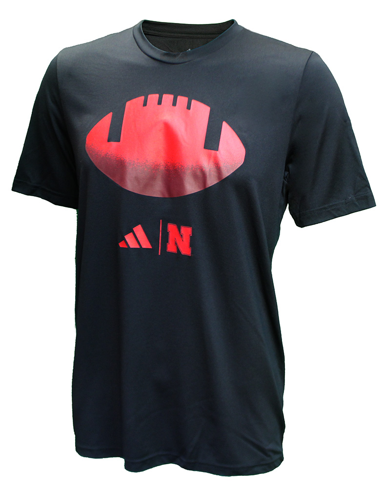 Adidas Nebraska Football Locker Spray Pregame Tee Black