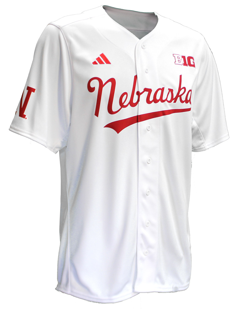 Adidas Nebraska Baseball Full Button Coaches Jacket
