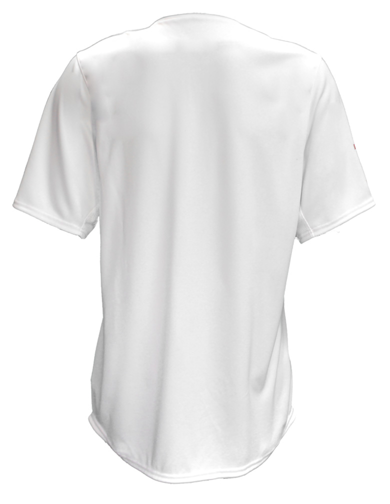 Adidas White Nebraska Script SS Button Up Baseball Jersey