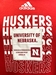 Adidas 2024 Huskers Free Pass Fashion 3 Stripe Pullover Hoodie - AS-H8406