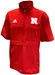 Adidas 2024 Nebraska Coaches Woven SS Quarter Zip - Red - AW-H9138