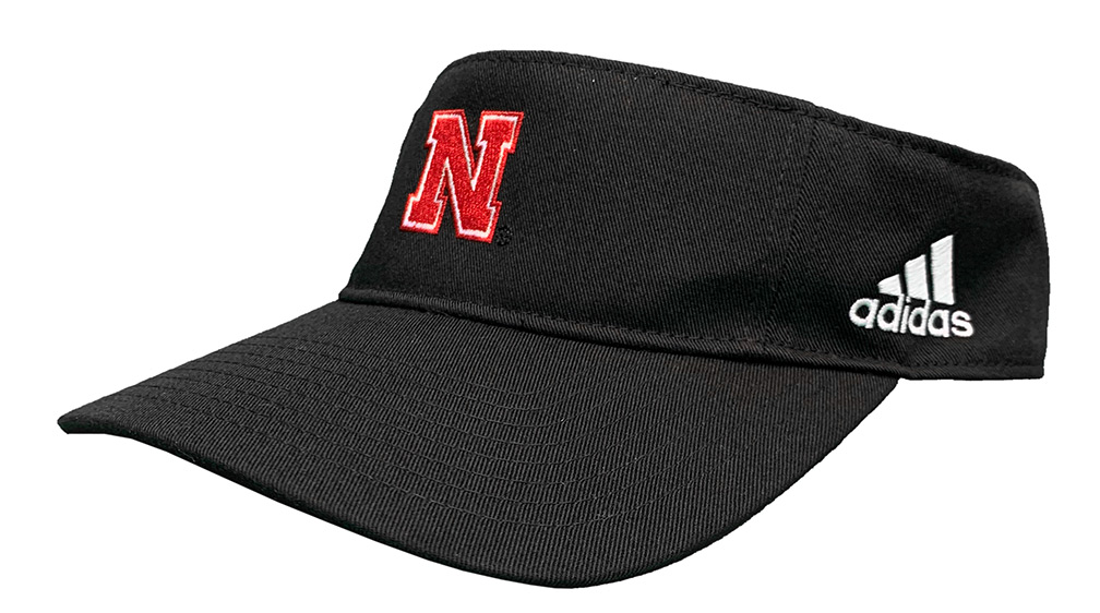 Adidas 2024 Nebraska Iron N Team Skinny Visor Black