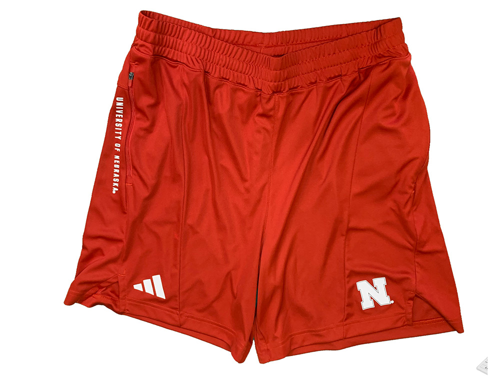 Adidas Red D4T Nebraska Knit Shorts With Pockets