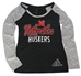 Adidas Ladies Long Sleeve Huskers Tailsweep Bling Slub Tee - AT-80051