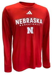 Adidas Nebraska Basketball LS Pregame Tee Nebraska Cornhuskers, Nebraska Basketball, Huskers Basketball, Nebraska  Long Sleeve, Huskers  Long Sleeve, Nebraska  Mens, Huskers  Mens, Nebraska  Mens T-Shirts, Huskers  Mens T-Shirts, Nebraska Adidas, Huskers Adidas, Nebraska Adidas Red Nebraska Basketball LS Pregame Tee, Huskers Adidas Red Nebraska Basketball LS Pregame Tee