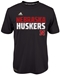 Adidas Nebraska Huskers Sideline Shock Energy Tee - Black - CH-87001