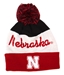 Adidas Nebraska Huskers Three Stripe Pom Beanie - HT-96061