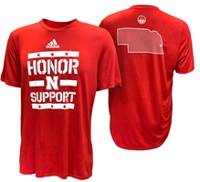 Adidas Nebraska Military Honor N Support Pregame Tee - Crimson Nebraska Cornhuskers, Nebraska  Mens T-Shirts, Huskers  Mens T-Shirts, Nebraska  Mens, Huskers  Mens, Nebraska  Short Sleeve, Huskers  Short Sleeve, Nebraska Adidas, Huskers Adidas, Nebraska Adidas Red Nebraska Military Honor And Support SS Pregame Tee, Huskers Adidas Red Nebraska Military Honor And Support SS Pregame Tee