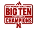 Adidas Nebraska Volleyball 2024 Big Ten Champs Tee - AT-H4750