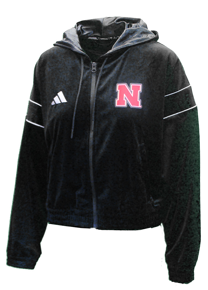 Adidas Womens 2023 Nebraska Full Zip Fashion Performance Hoodie