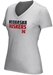 Adidas Womens Nebraska Huskers Shock Energy V-Neck Tee - Grey - AT-80039