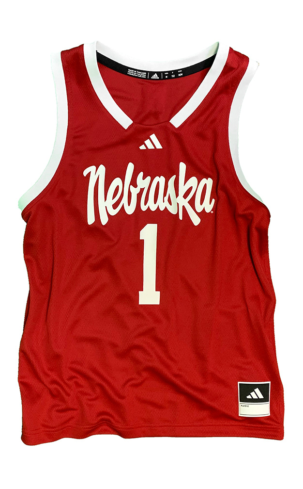 Adidas Youth Nebraska Number 1 Basketball Jersey