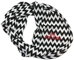 Black Chevron GO BIG RED Scarf - DU-E7102