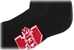 Black No Show N Huskers Footie Sock - AU-A7114