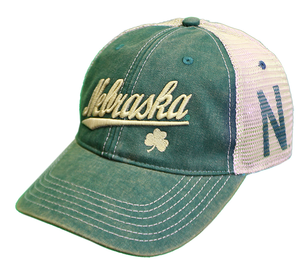 green nebraska hat