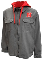 Great Outdoors Full Zip Nebraska Canvas Jacket Nebraska Cornhuskers, Nebraska  Mens Outerwear, Huskers  Mens Outerwear, Nebraska  Mens, Huskers  Mens, Nebraska Charcoal Great Outdoors Full Zip Nebraska Canvas Jacket Colosseum, Huskers Charcoal Great Outdoors Full Zip Nebraska Canvas Jacket Colosseum