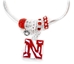 Husker N Charm Circle Bead Bracelet - DU-A4281