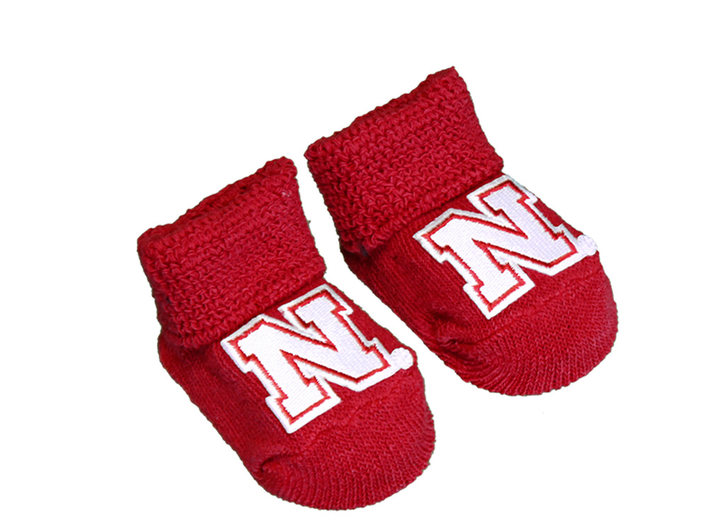 red baby booties