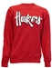 Huskers Script Red Fleece Crew - AS-95057