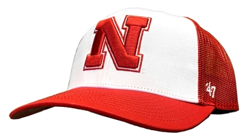 Iron N Freshmen Trucker Nebraska Cornhuskers, Nebraska  Mens Hats, Huskers  Mens Hats, Nebraska  Mens Hats, Huskers  Mens Hats, Nebraska Red And White Iron N Freshmen Adjustable Trucker Hat 47 Brand, Huskers Red And White Iron N Freshmen Adjustable Trucker Hat 47 Brand