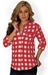 Ladies Boyfriend Fit Plaid Shirt-Red - AT-60167