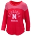 Ladies Nebraska Huskers 3/4 Sleeve Yoke Tee - AT-B6236