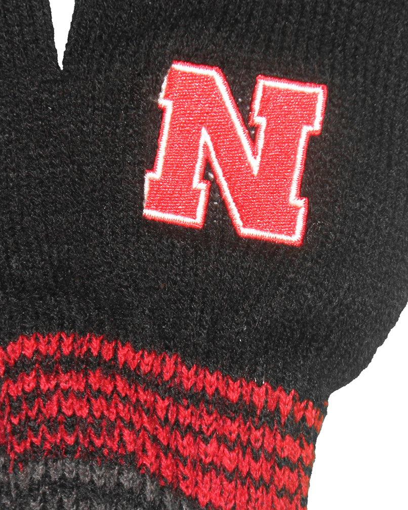 Black Nebraska Cornhuskers Static Glove 47 Brand