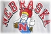 Nebraska Herbie 3/4 Sleeve Vneck Tee - AT-80128