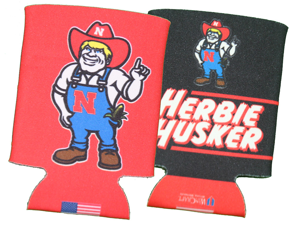 Nebraska Herbie Husker 12 Ounce Can Coolie Wincraft