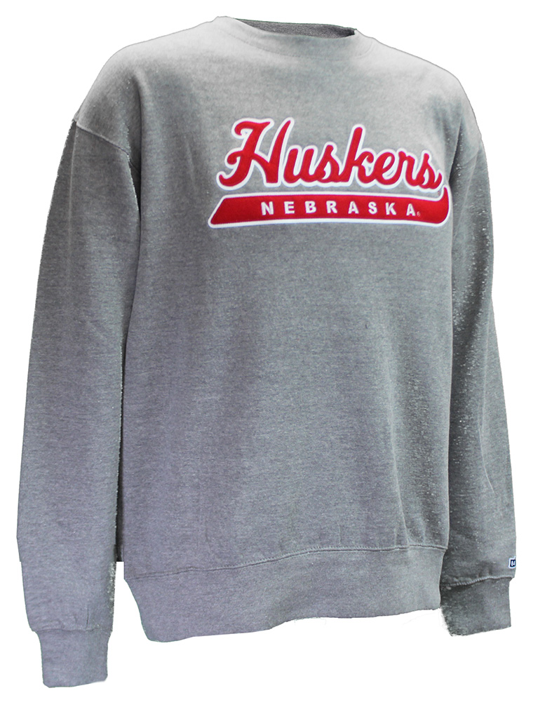 Nebraska Huskers Campbell Grey Crewneck