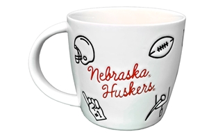 Nebraska Huskers Football Playmaker Soup Mug Nebraska Cornhuskers, Nebraska  Tailgating, Huskers  Tailgating, Nebraska  Kitchen & Glassware, Huskers  Kitchen & Glassware, Nebraska  Game Room & Big Red Room, Huskers  Game Room & Big Red Room, Nebraska White 18oz Nebraska Huskers Football Playmaker Mug Logo Brand, Huskers White 18oz Nebraska Huskers Football Playmaker Mug Logo Brand