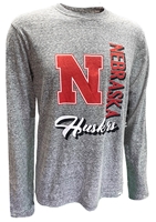 Nebraska Huskers N Feather Heather LS Tee Nebraska Cornhuskers, Nebraska  Mens T-Shirts, Huskers  Mens T-Shirts, Nebraska  Long Sleeve, Huskers  Long Sleeve, Nebraska  Mens, Huskers  Mens, Nebraska Heather Grey Nebraska Huskers Blue Steel LS Tee Colosseum, Huskers Heather Grey Nebraska Huskers Blue Steel LS Tee Colosseum