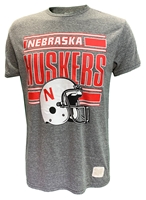 Nebraska Huskers Retro Helmet Triblend Nebraska Cornhuskers, Nebraska  Mens T-Shirts, Huskers  Mens T-Shirts, Nebraska  Mens, Huskers  Mens, Nebraska  Short Sleeve, Huskers  Short Sleeve, Nebraska Heather Grey Nebraska Huskers With Helmet SS Vintage Triblend Tee Retro Brand, Huskers Heather Grey Nebraska Huskers With Helmet SS Vintage Triblend Tee Retro Brand