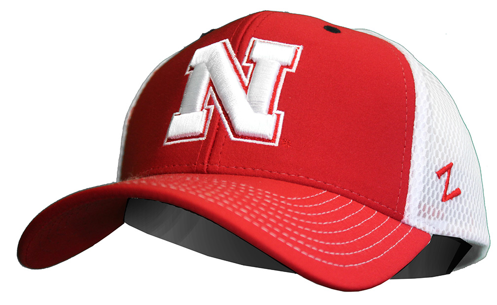 Red And White Nebraska Iron N Mini Camp Z Fit Hat Zephyr