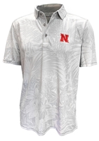 Nebraska Sport Santiago Paradise Tommy Bahama Polo  Nebraska Cornhuskers, Nebraska  Mens Polos, Huskers  Mens Polos, Nebraska Polos, Huskers Polos, Nebraska Zinc Grey Nebraska Sport Santiago Paradise SS Polo Tommy Bahama, Huskers Zinc Grey Nebraska Sport Santiago Paradise SS Polo Tommy Bahama