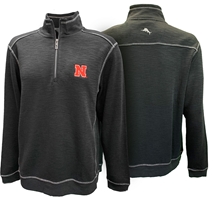 Nebraska Sport Tobago Bay Tommy Bahama Quarter Zip  - Black Nebraska Cornhuskers, Nebraska  Mens Polos, Huskers  Mens Polos, Nebraska Polos, Huskers Polos, Nebraska  Mens Outerwear, Huskers  Mens Outerwear, Nebraska  Mens, Huskers  Mens, Nebraska Black Out!, Huskers Black Out!, Nebraska Black Huskers Sport Tobago Bay LS 1/4 Zip Tommy Bahama, Huskers Black Huskers Sport Tobago Bay LS 1/4 Zip Tommy Bahama