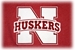 RED S/S V GLITTER NE HUSKERS AND N LOGO KINGSTON - AT-80103