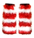 Red N White Fuzzy Leg (Or Arm) Warmers - NV-H4008