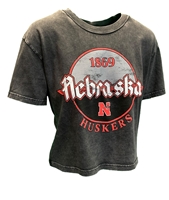 Womens 1869 Nebraska Huskers Styx Tee Nebraska Cornhuskers, Nebraska  Ladies T-Shirts, Huskers  Ladies T-Shirts, Nebraska  Short Sleeve, Huskers  Short Sleeve, Nebraska  Ladies, Huskers  Ladies, Nebraska Womens Graphite 1869 Nebraska Huskers Styx SS Short N Sweet Tee Chicka, Huskers Womens Graphite 1869 Nebraska Huskers Styx SS Short N Sweet Tee Chicka