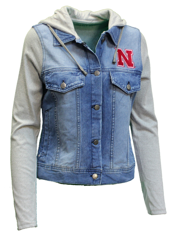 denim sweatshirt jacket